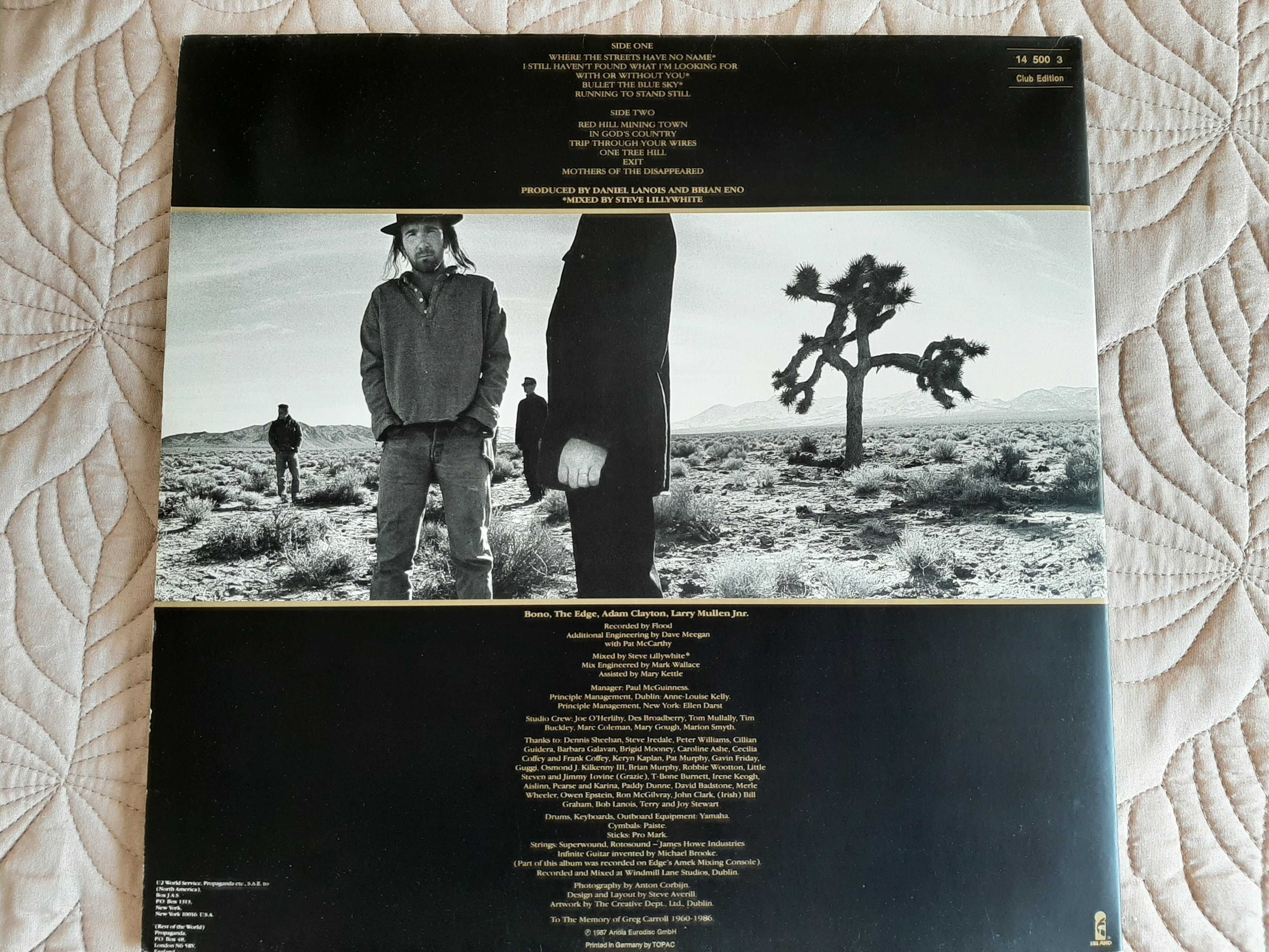 U2 - Joshua tree - Germany - Vinil LP