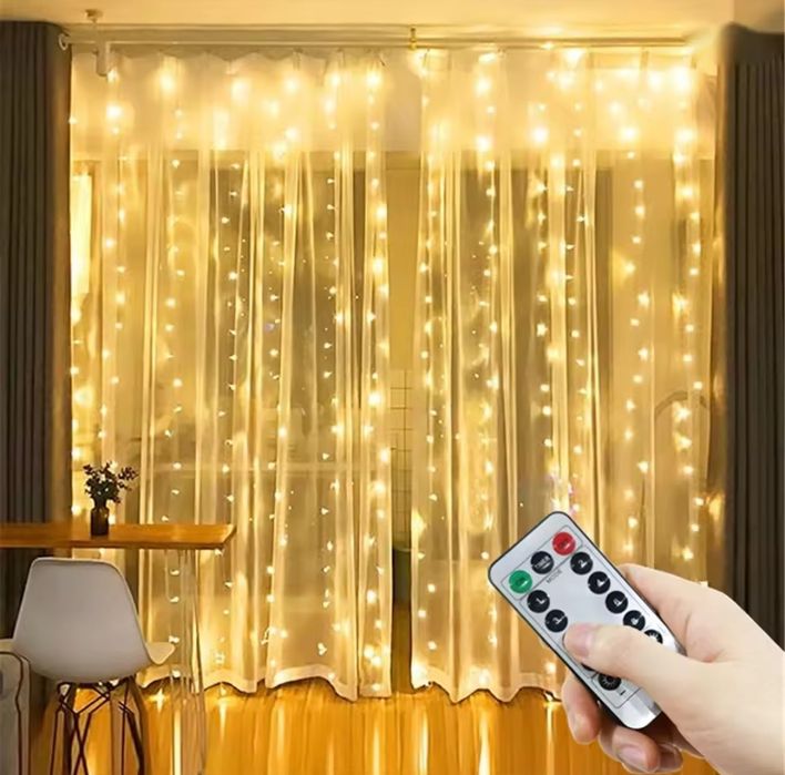 Гірлянда штора на юсб павербанк