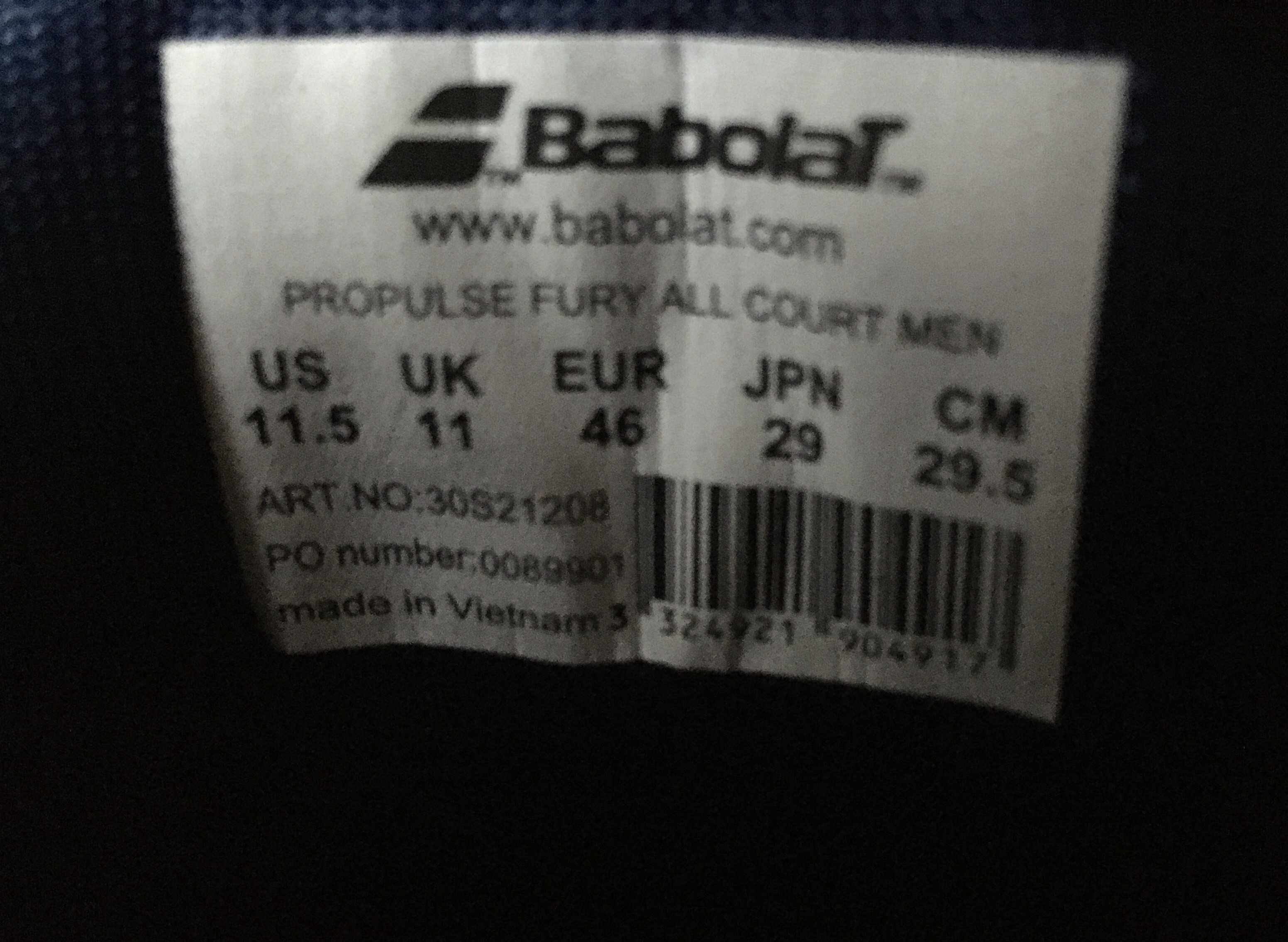 Buty do tenisa Babolat Propulse Fury All Court nowe roz.46