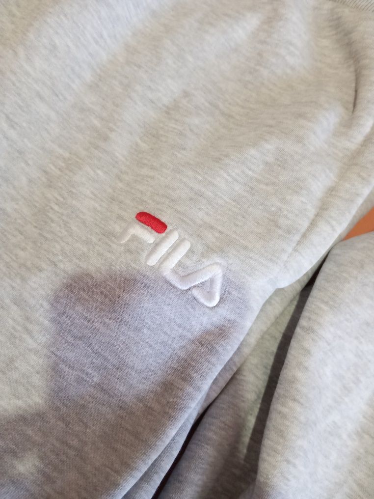 Fato treino conjunto hoodie + joggers cinza tamanho L marca FILA