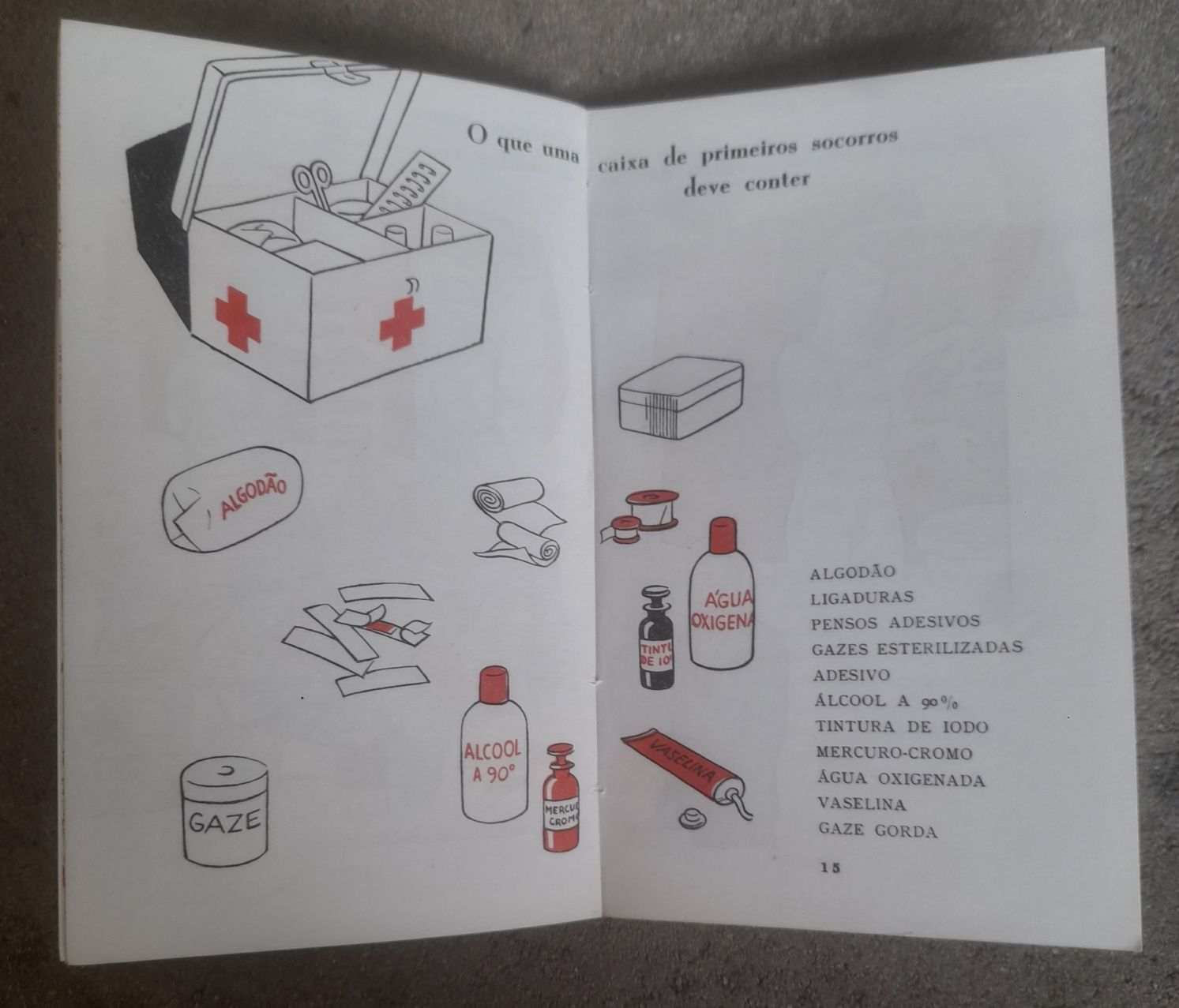Livro antigo de Primeiros Socorros