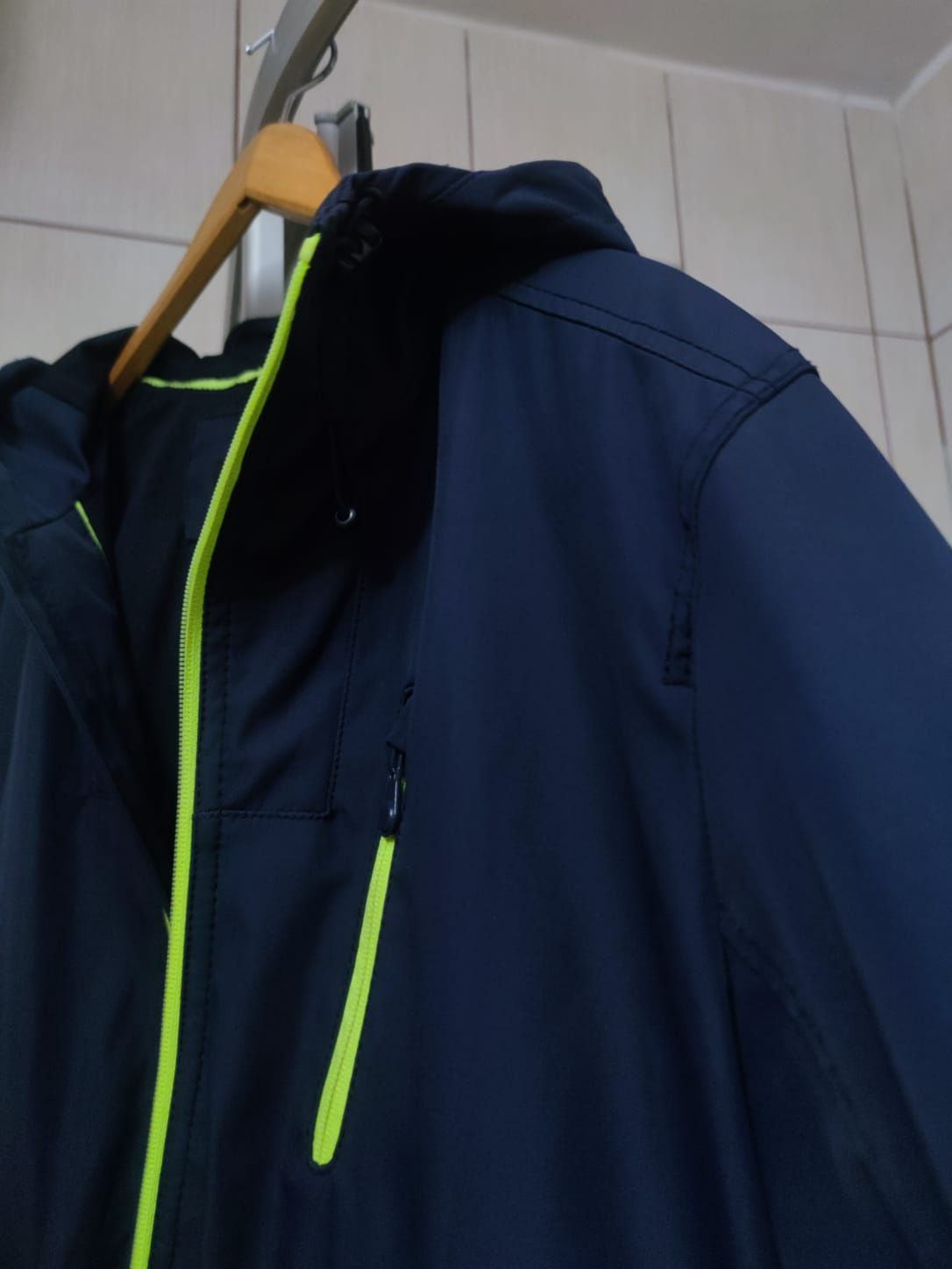 kurtka bluza lefties XL Softshell damska woman granatowa z zielonym su