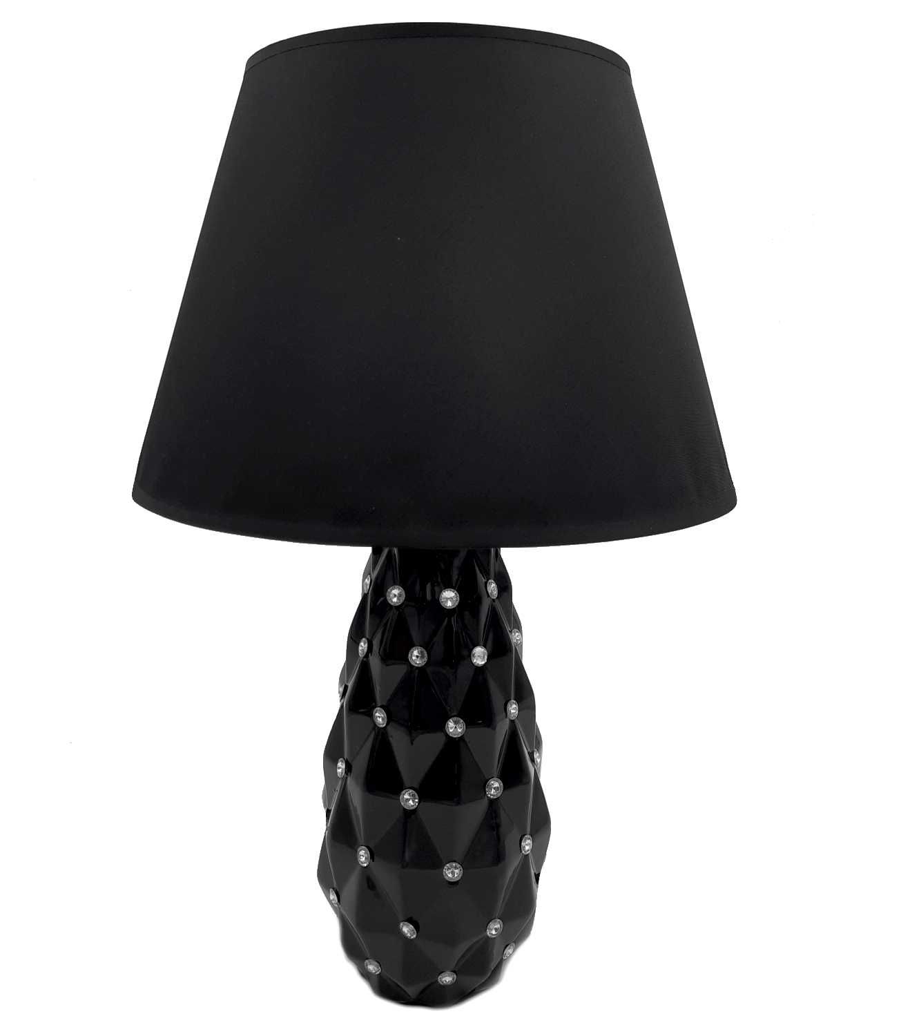 Lampka nocna czarna do sypialni salonu lampa stołowa na biurko