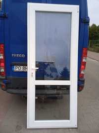 KR HAUS Drzwi 95x229 zewnętrzne pcv białe używane okna drzwi POZNAŃ