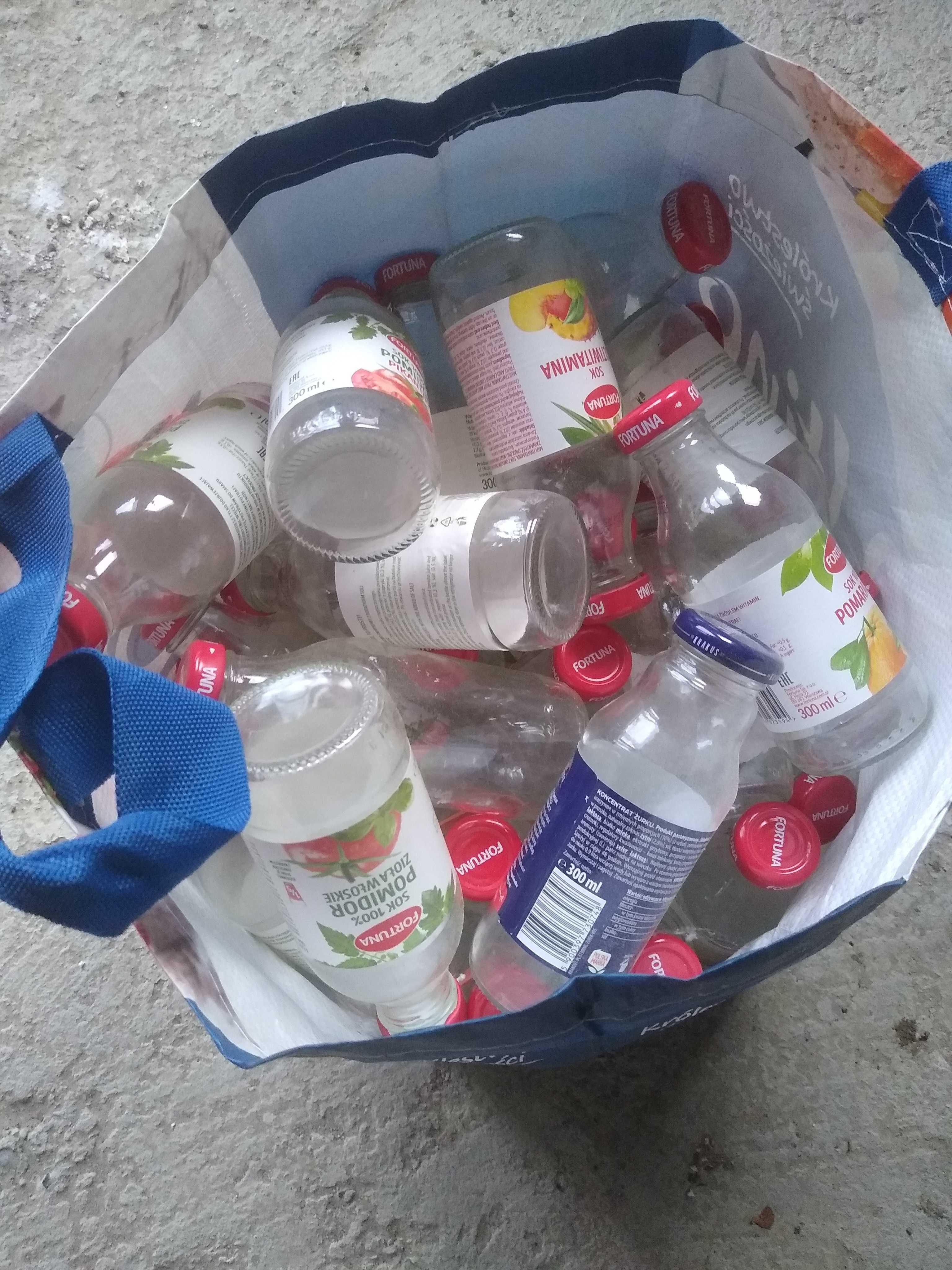 Butelka szklana umyta 0,3l na soki, przeciery