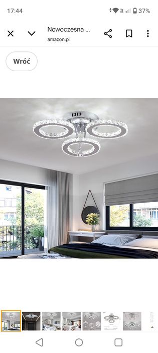 Lampa plafon kryształowy elegancki