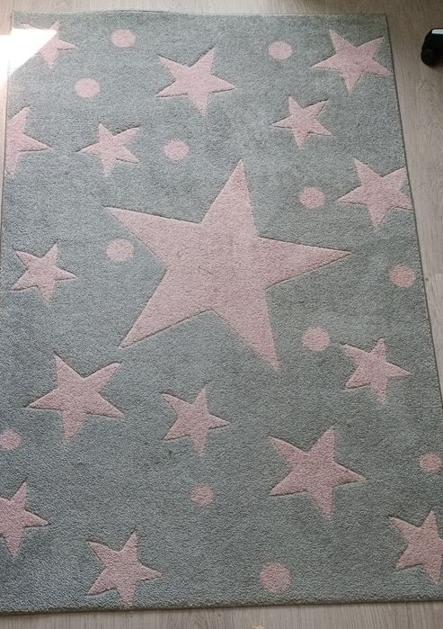 Happy Rugs 120x180 cm dywan szarość i róż