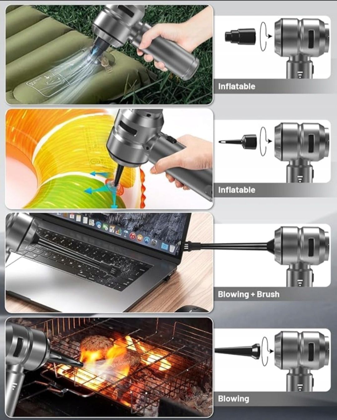 Odkurzacz ręczny Kevsuvqin 4 w 1 18 kPA Bezprzewodowy 6000 mAh MOCNY