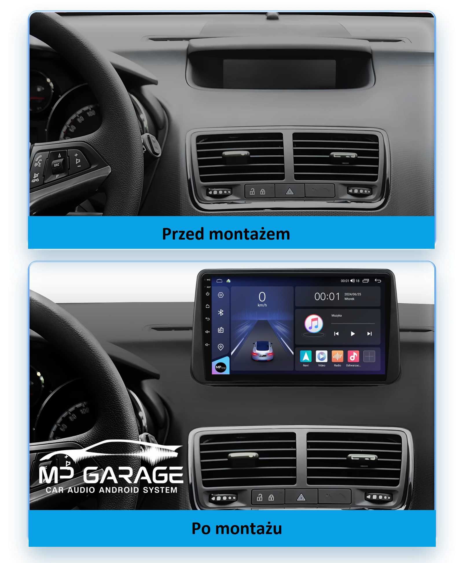 Nawigacja Android Opel Meriva B Carplay/Android Auto LTE Qled+ 4G Gw.