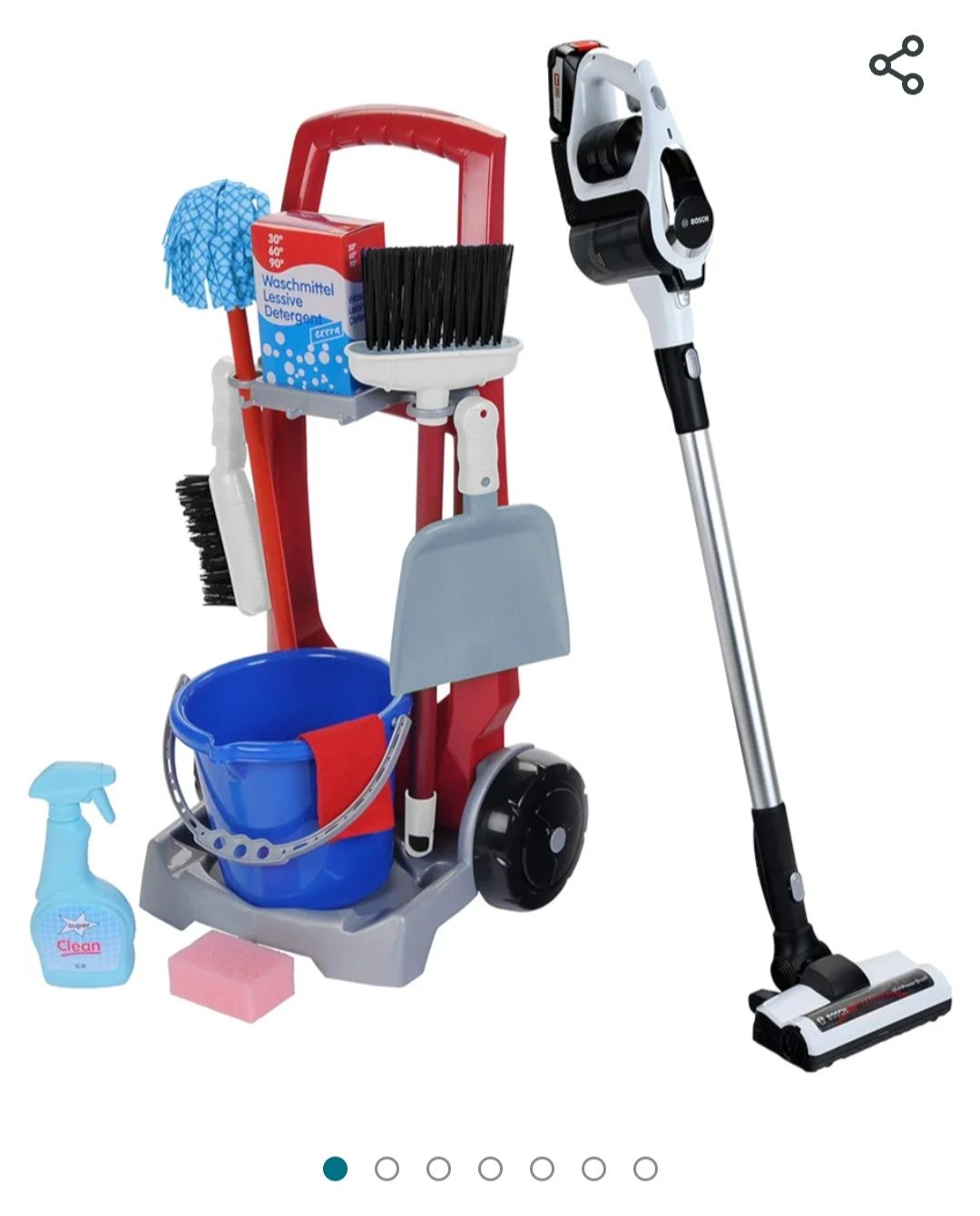 Zabawki Wózek do sprzątania i zabawkowy odkurzacz Bosch