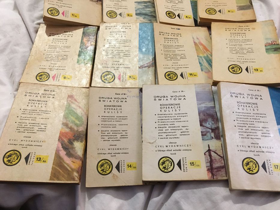 Seria z żółtym tygrysem, 1986 r, 12 szt