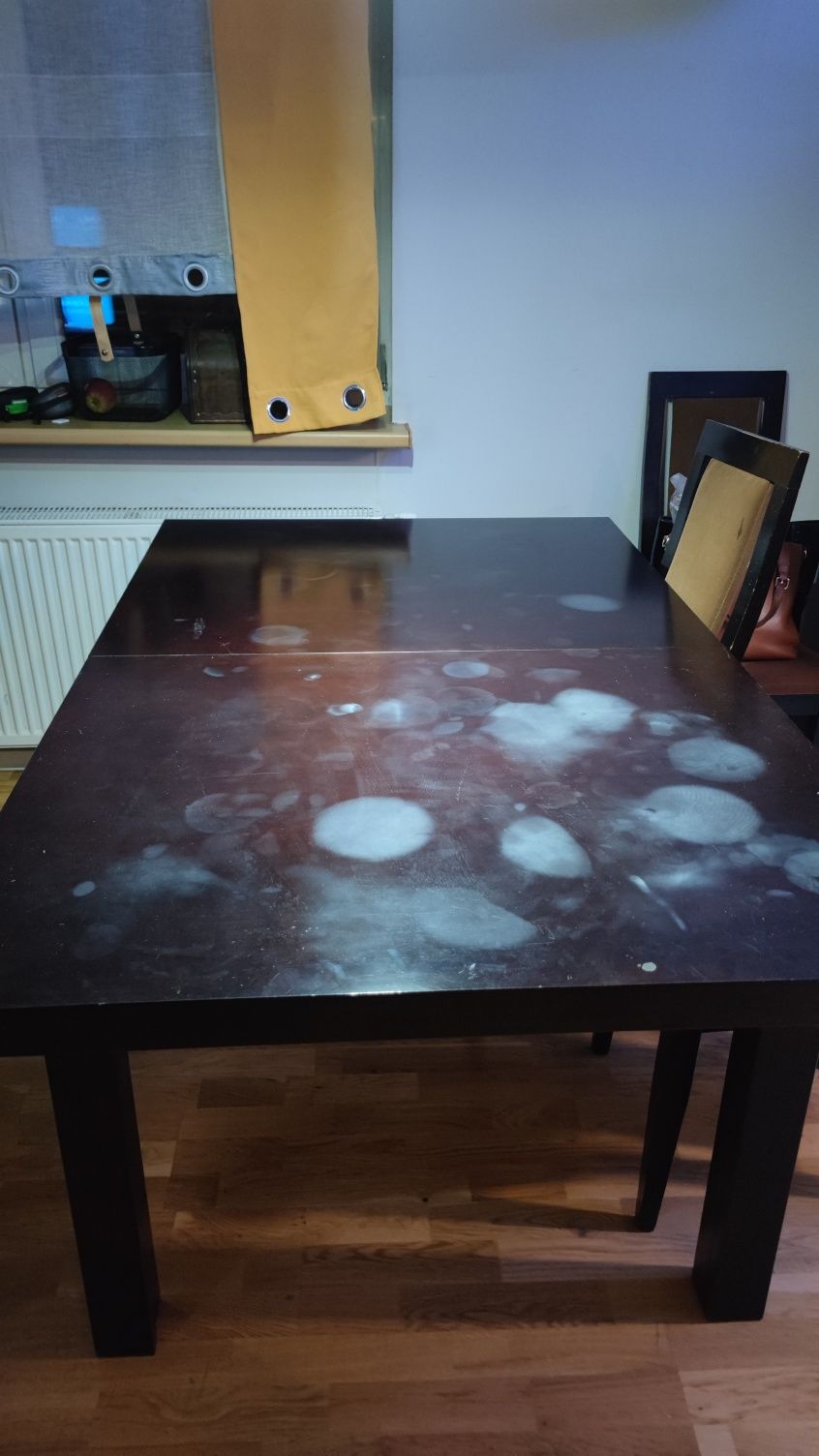 Stół rozkładany 100x358 + 6 krzeseł