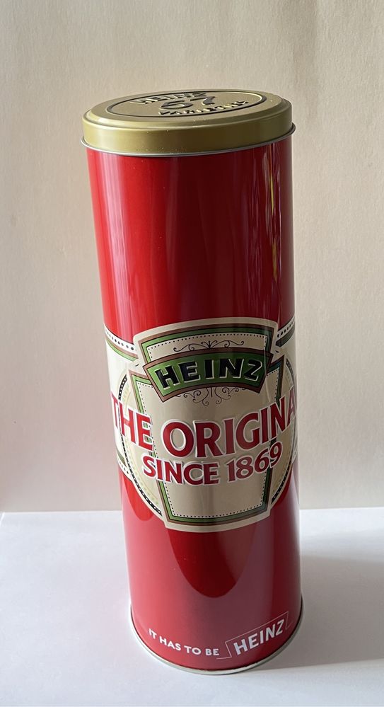 Stara puszka kolekcjonerska Heinz tomato ketchup makaron spaghetti
