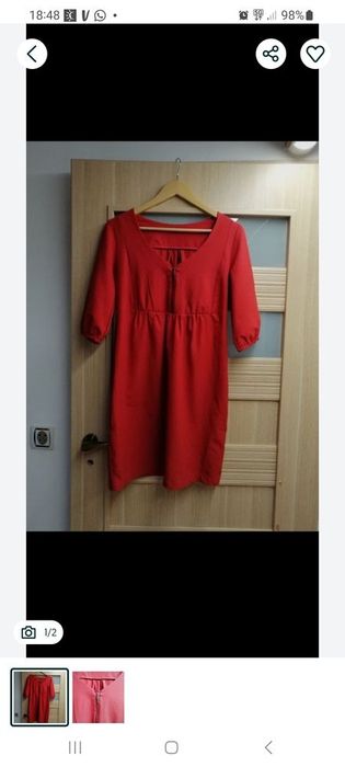 Czerwona sukienka happymum happy mum