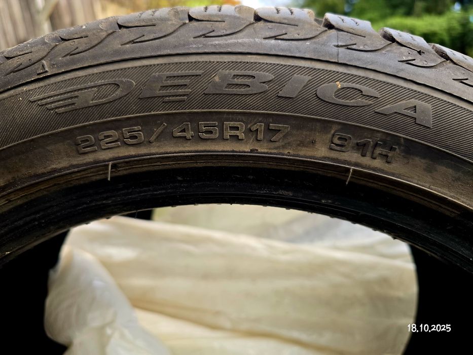 Opony zimowe DEBICA 225/45 R17 91H 4 szt – stan bardzo dobry