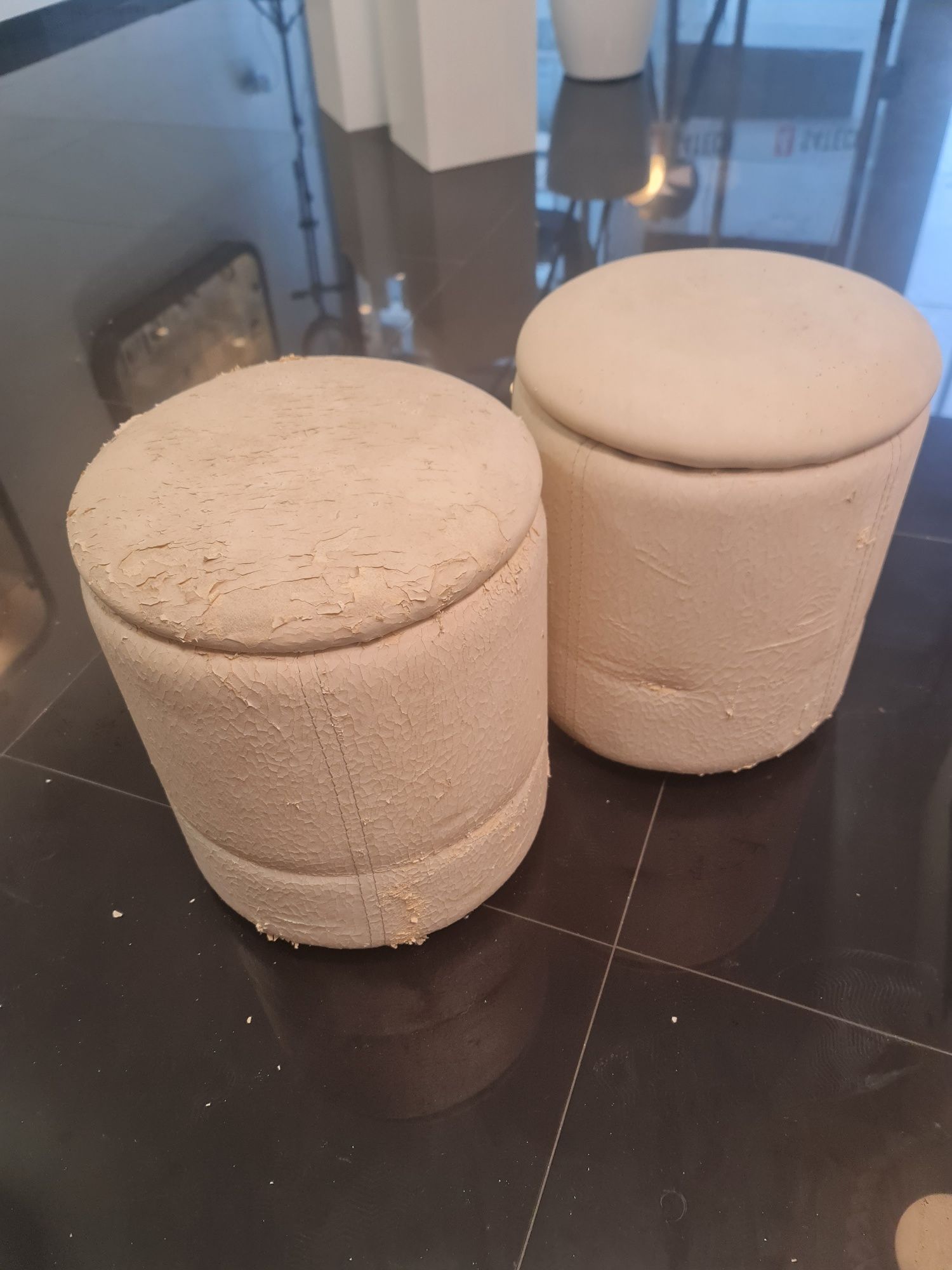 2 Poufs bancos para restauro