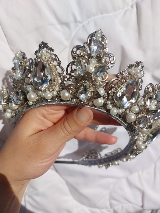 Весільна корона/діадема/сережки
