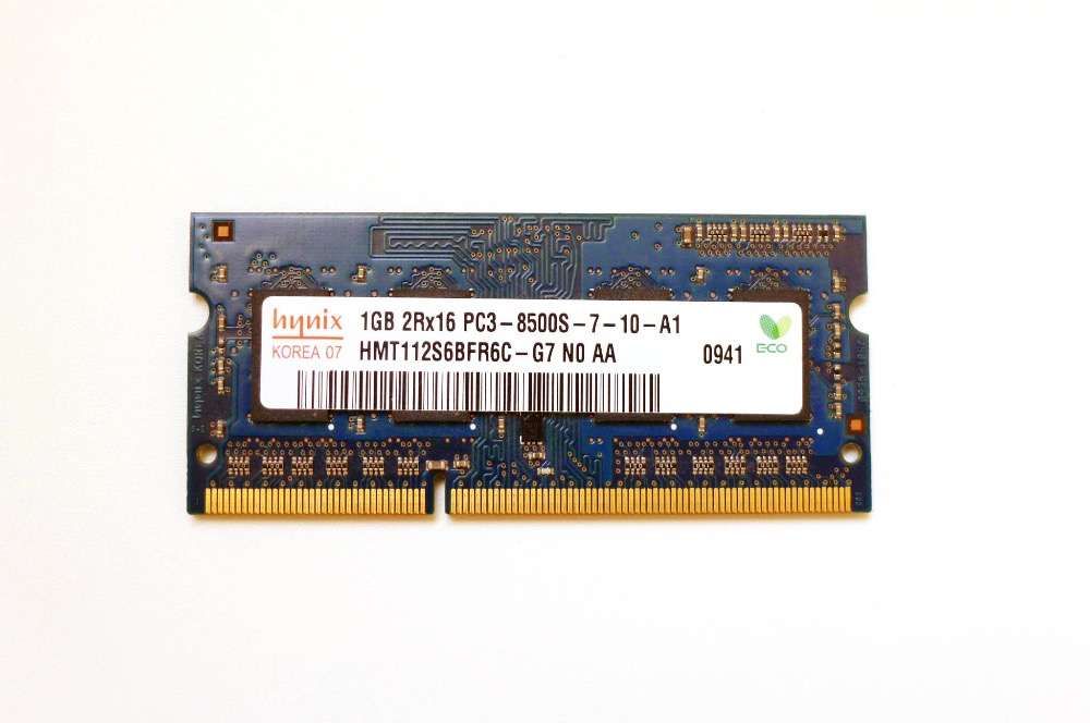 Memória RAM 2 Gb (2 Unidades de 1 Gb) - PC3-8500 - DDR3 1066 Mhz