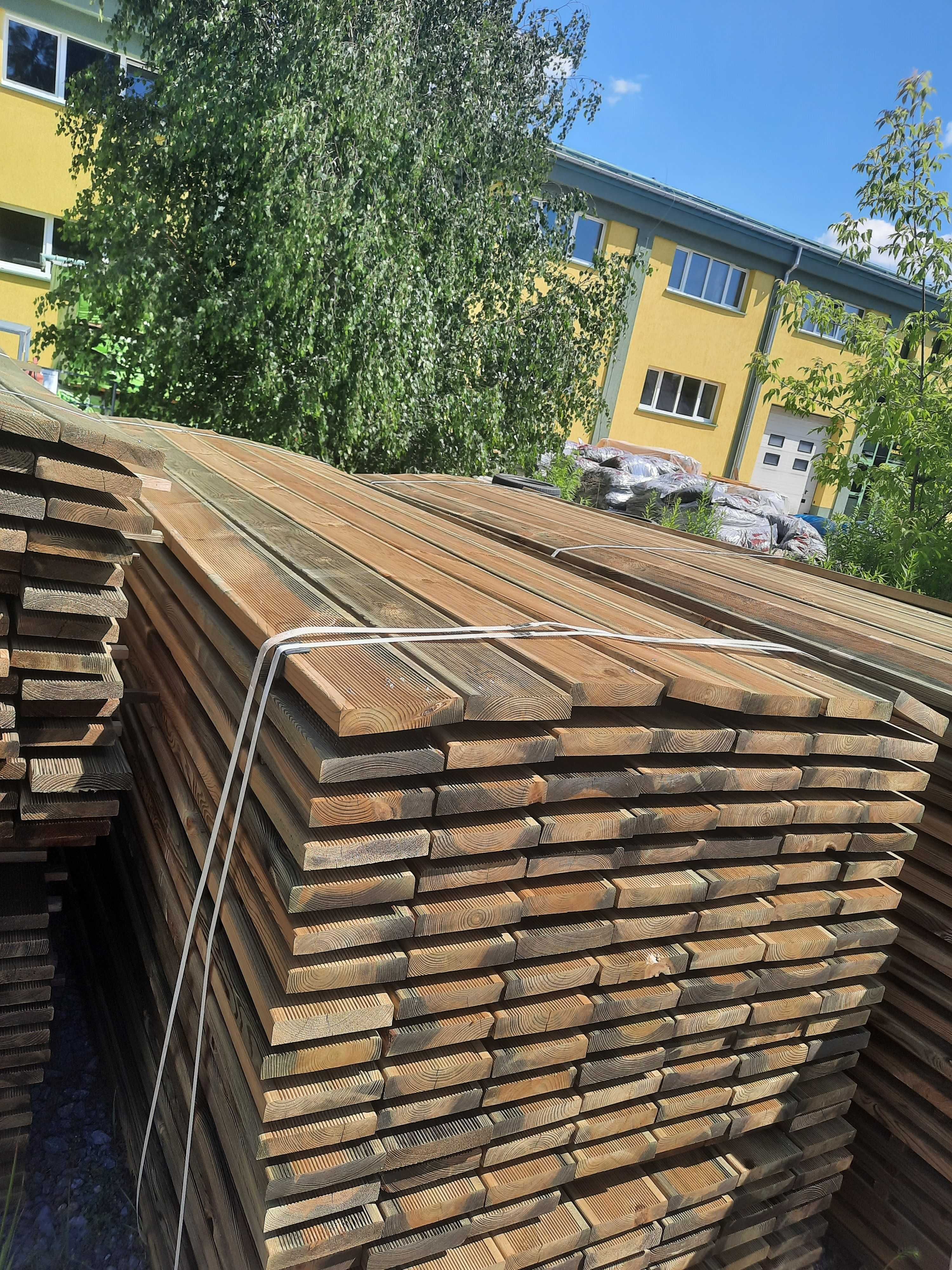 Deska tarasowa impregnowana sosna 25x125x2500 28x135x3000 c. za  1 m2