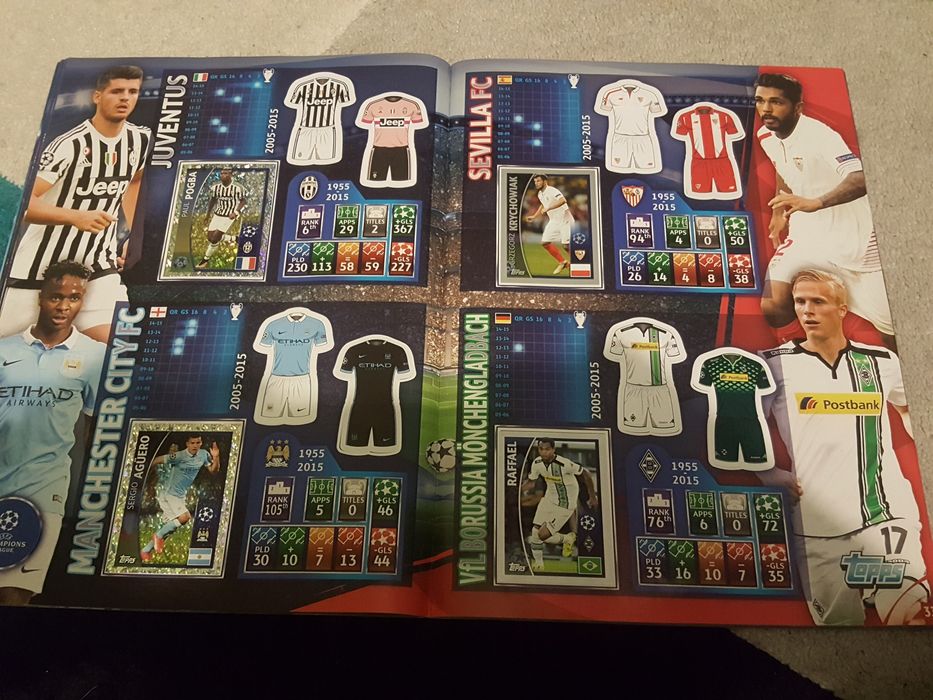 Topps champions league 15/16 komplet 100%