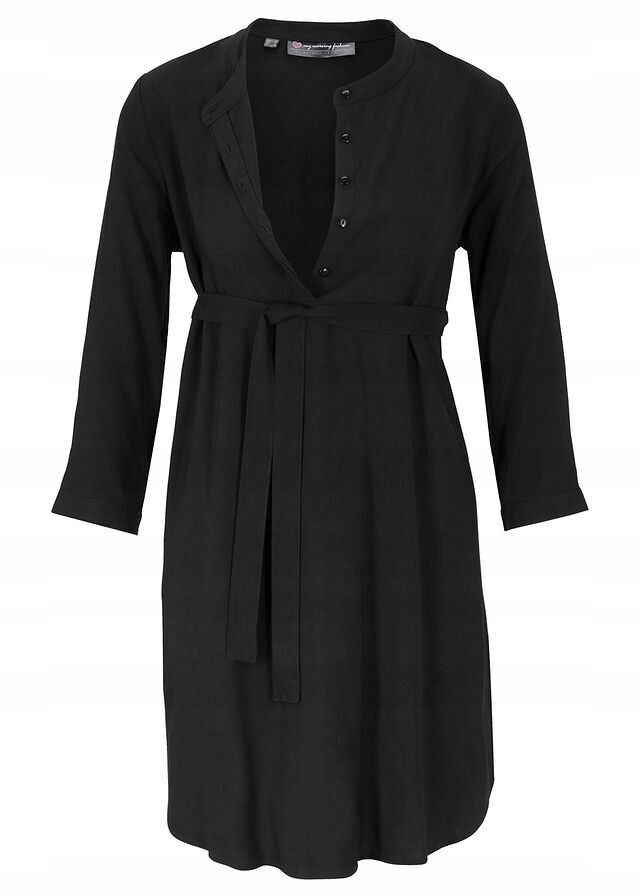 B.P.C sukienka ciążowa czarna z wiskozy 40.