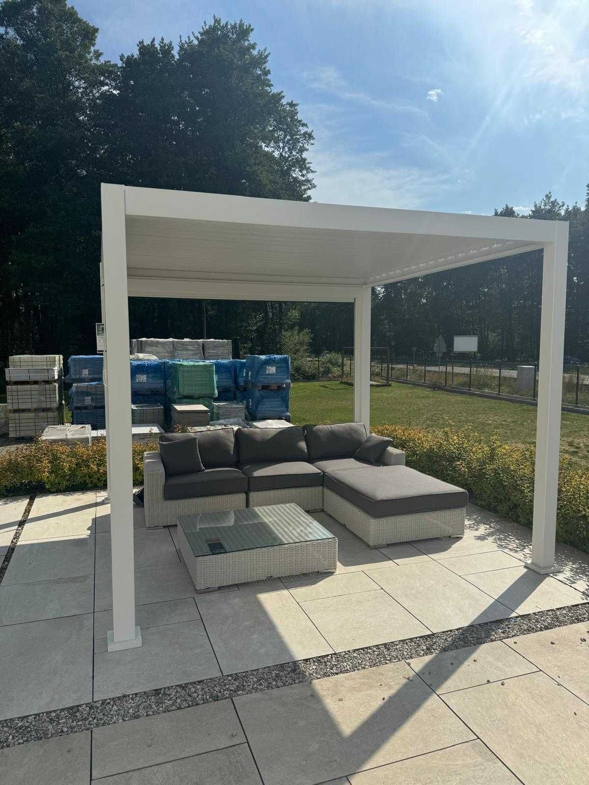 Zadaszenie/Pergola  PERARA 300X300 Białe + Roleta wyprzedaż ekspozycji