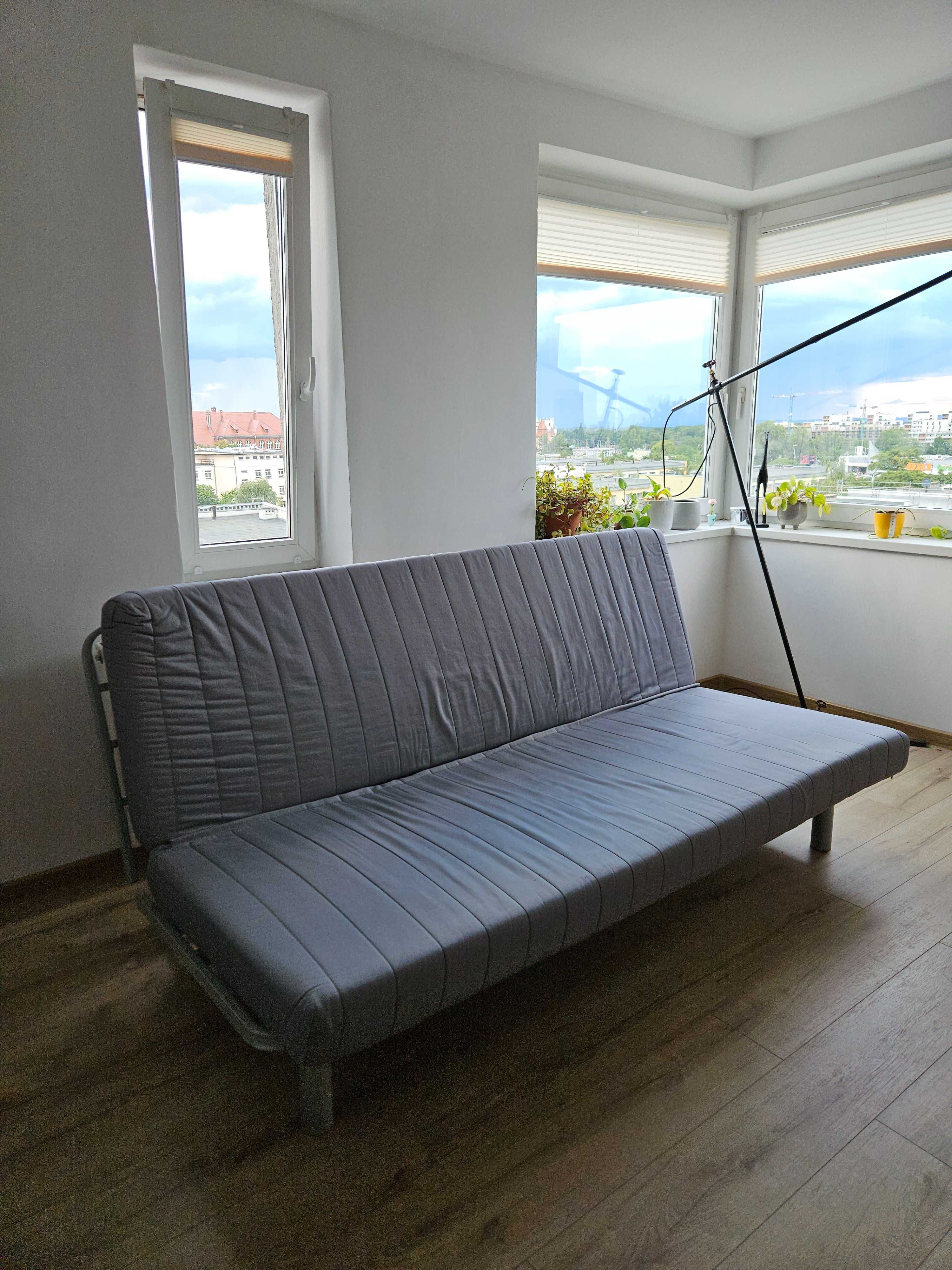 IKEA Beddinge - szara rozkładana sofa