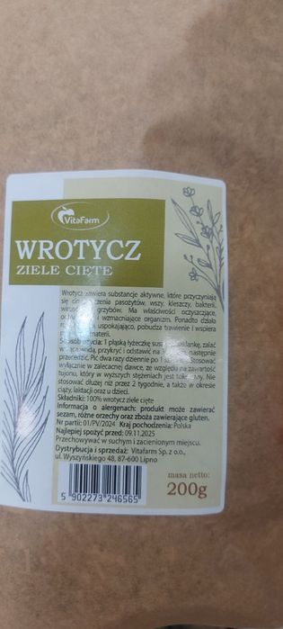 Wrotycz 200g pasożyty, grzyby, wirusy, uspokajający