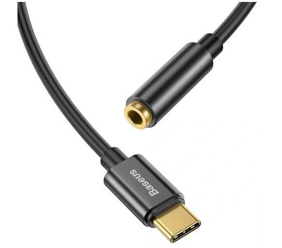 Baseus przejściówka adapter kabel USB C na słuchawki 3.5 Jack Audio