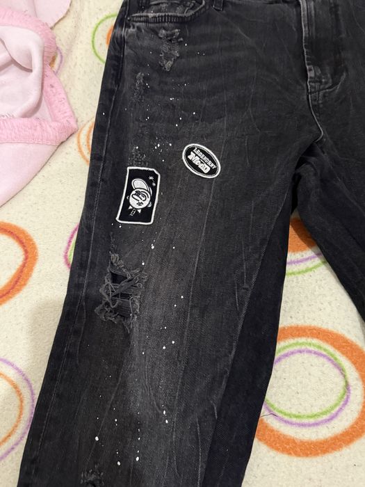 Flared jeans preta zara
