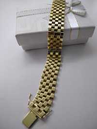 Złota bransoletka segmentowa złoto 333 19 cm