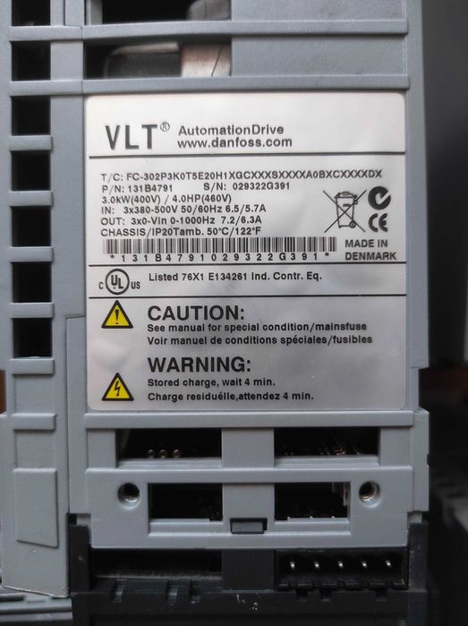 Частотні перетворювачі Danfoss FC-302 0.37-4.0 кВт (час роботи 30 год)