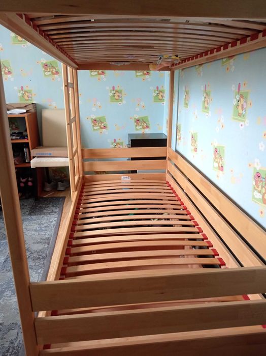 Ліжко двоярусне бук 90х200