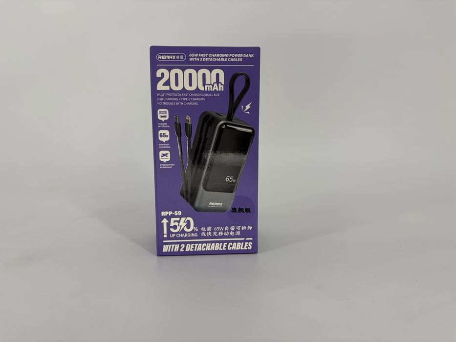 Power Bank Remax RPP-59 20000mAh 65W Fast Charge | супер потужний
