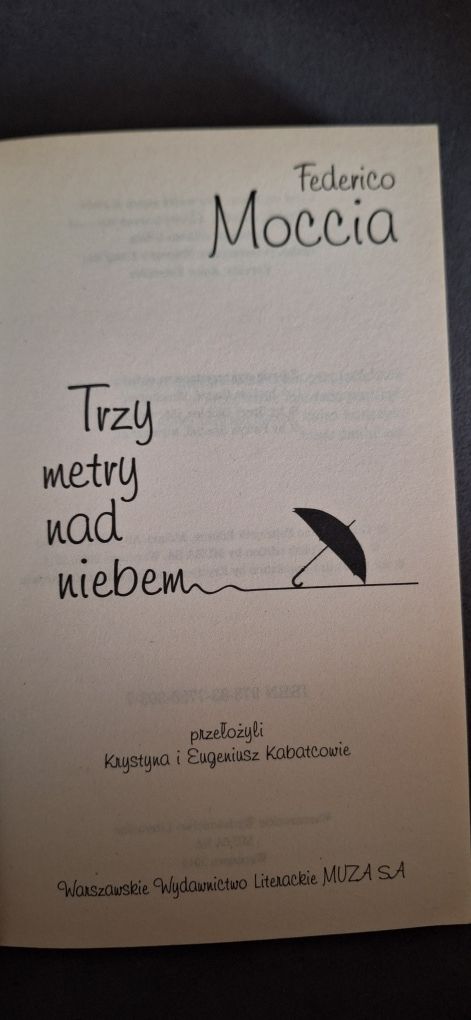 Książka "Trzy metry nad niebem" F. Moccia