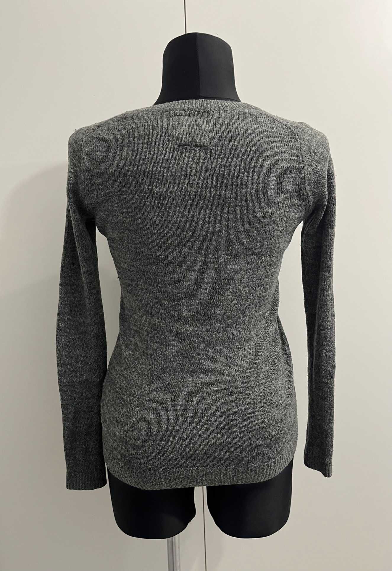Sweter damski Abercrombie & Fitch kolor szary rozmiar S