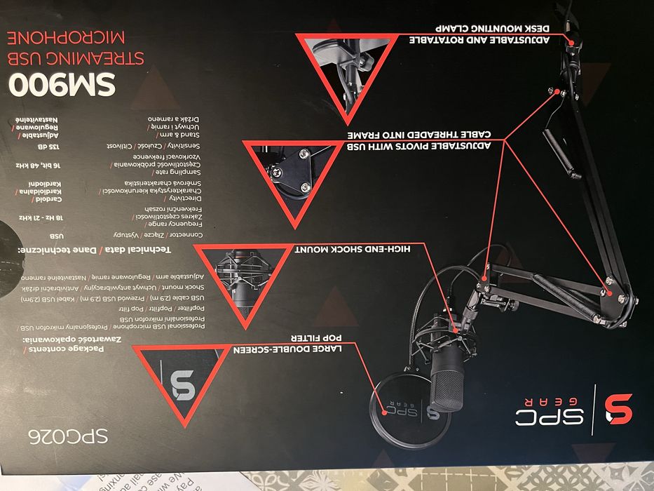 SPC gear SM900 Mikrophone gemingowy i strimowy