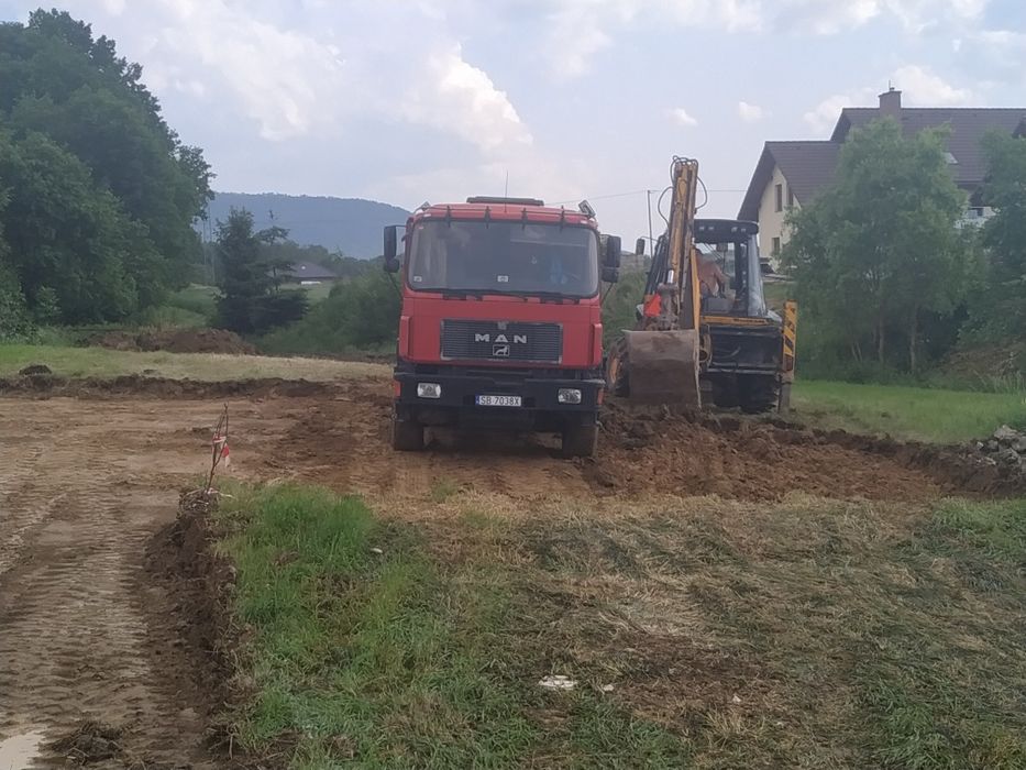 Usługi transport wywrotka roboty ziemne kruszywa koparka