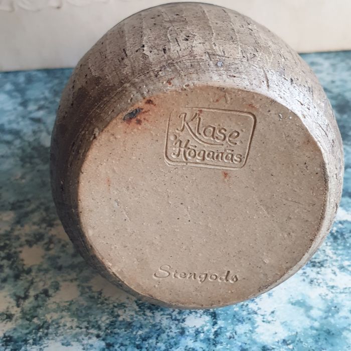 Klase Höganäs, Table Lamp, Glazed Stoneware, Sweden, 1950s