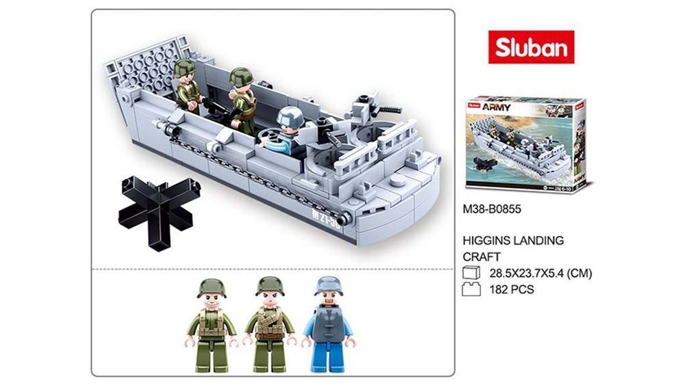 Klocki Wojsko LCVP - Higgins Boat - Barka desantowa