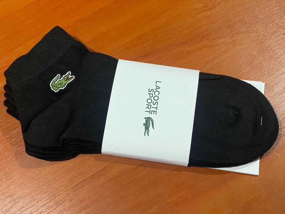 Lacoste 3 Pack Flat Knit Trainer Sock набір шкарпетки 3 пари унісекс
