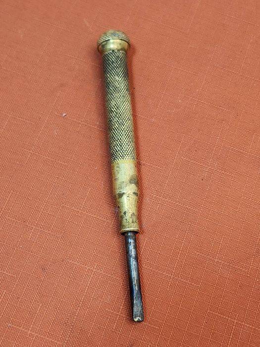 zabytkowy, mosiężny  śrubokręt