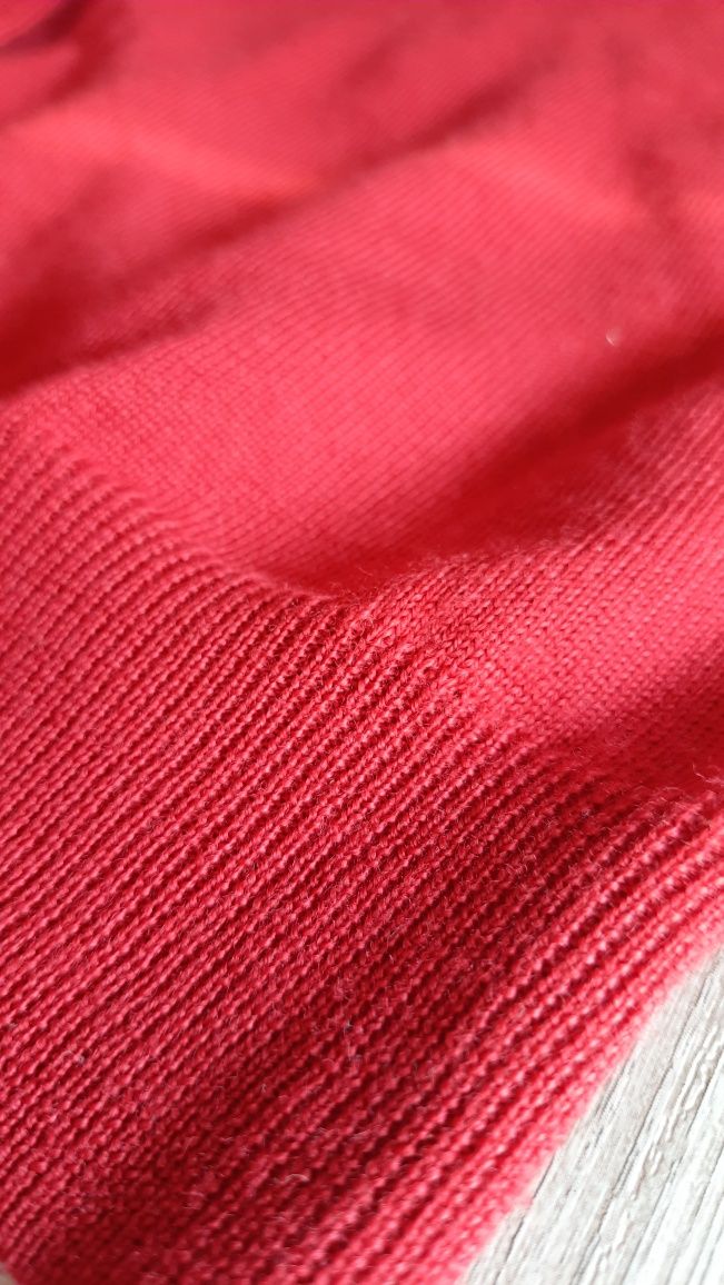 Sweter Scott&Perth 100% wełna merino czerwony r. 38 40