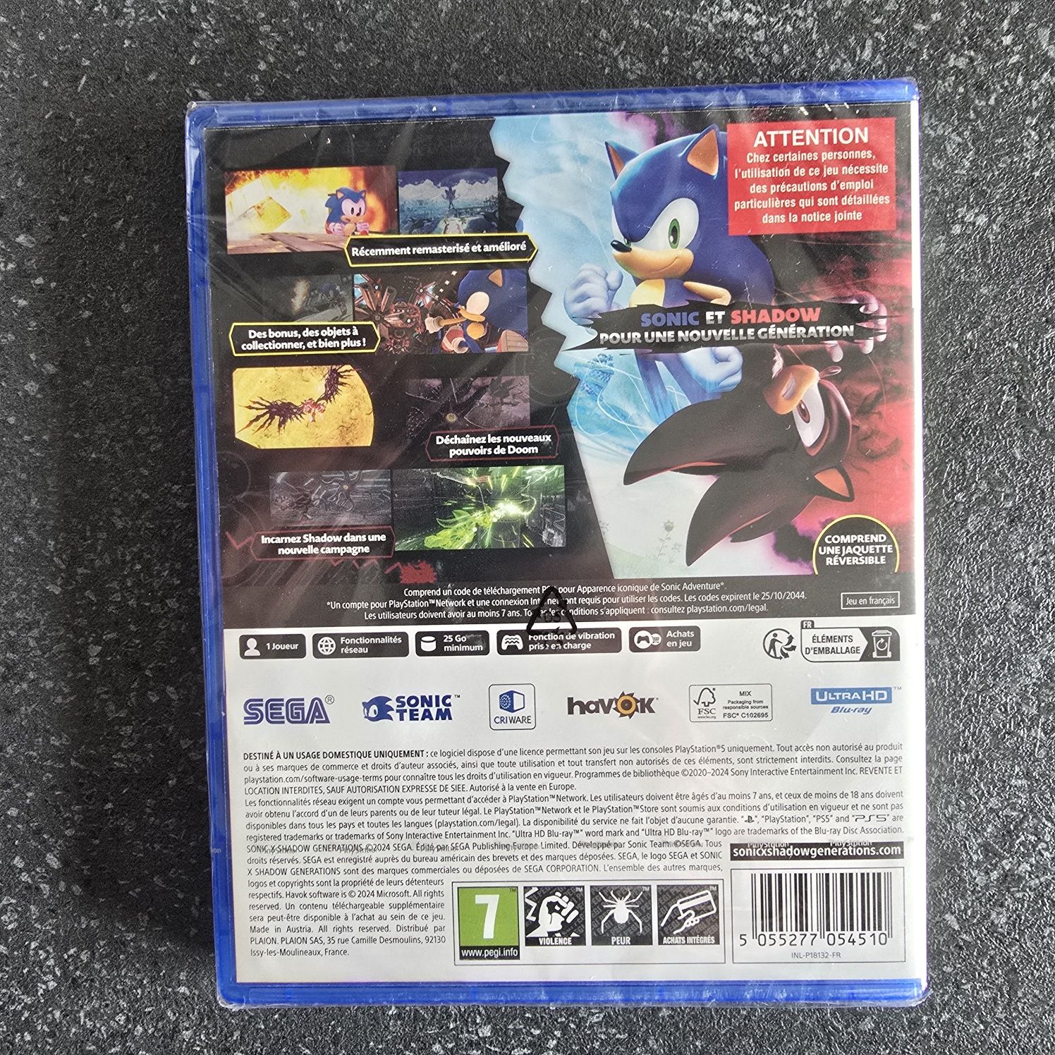 Sonic Shadow Generations PlayStation 5 PS5