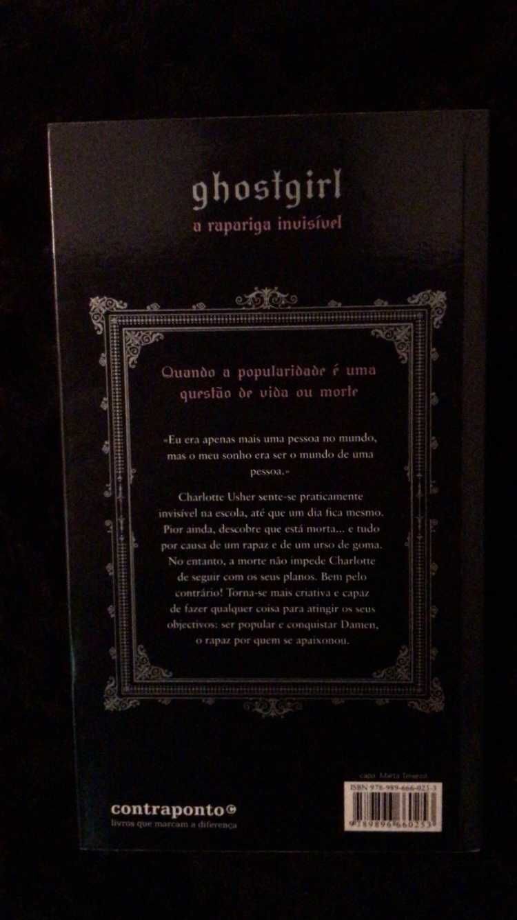 [Livro] Ghostgirl - Tonya Hurley (A rapariga invisível + O regresso)