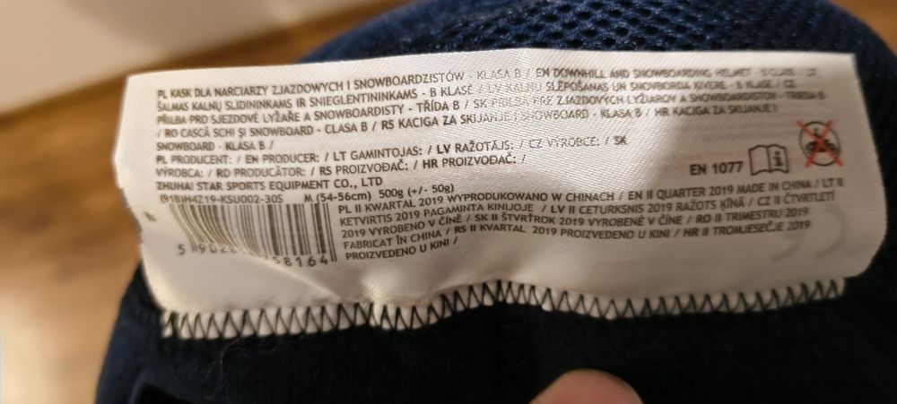 Kask narciarski + gogle 4F rozm. M 54-56 cm