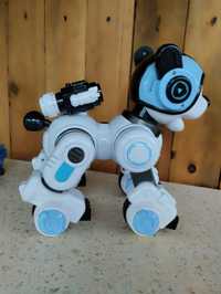 Інтерактивна поліцейська собачка робот з пультом RC 0008 синя