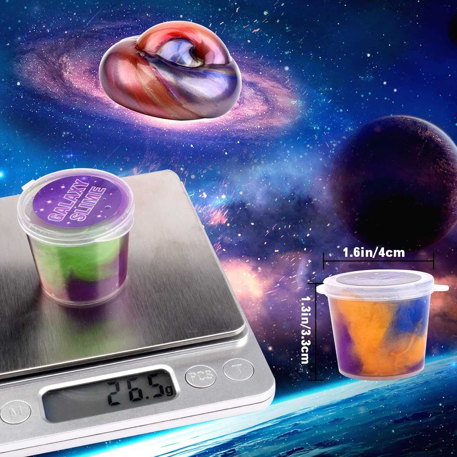 Zestaw Galaxy Slime z 36szt. śluzowe, nieklejąca się, mokry Slime P792