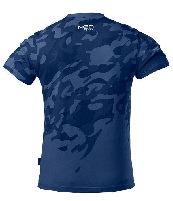 T-Shirt Roboczy Camo Navy, Rozmiar Xxl