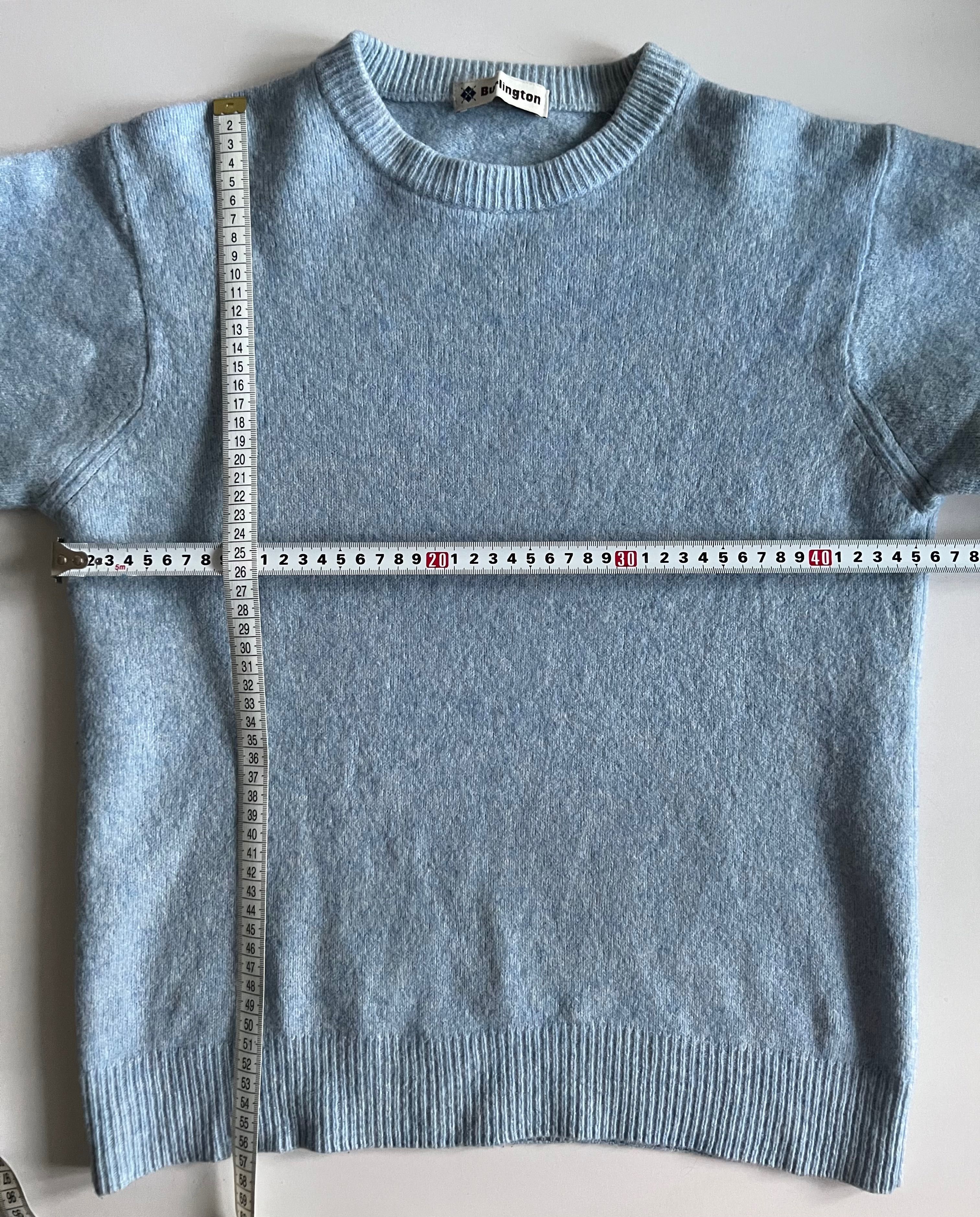 Базовый голубой шерстяной свитер burlington s